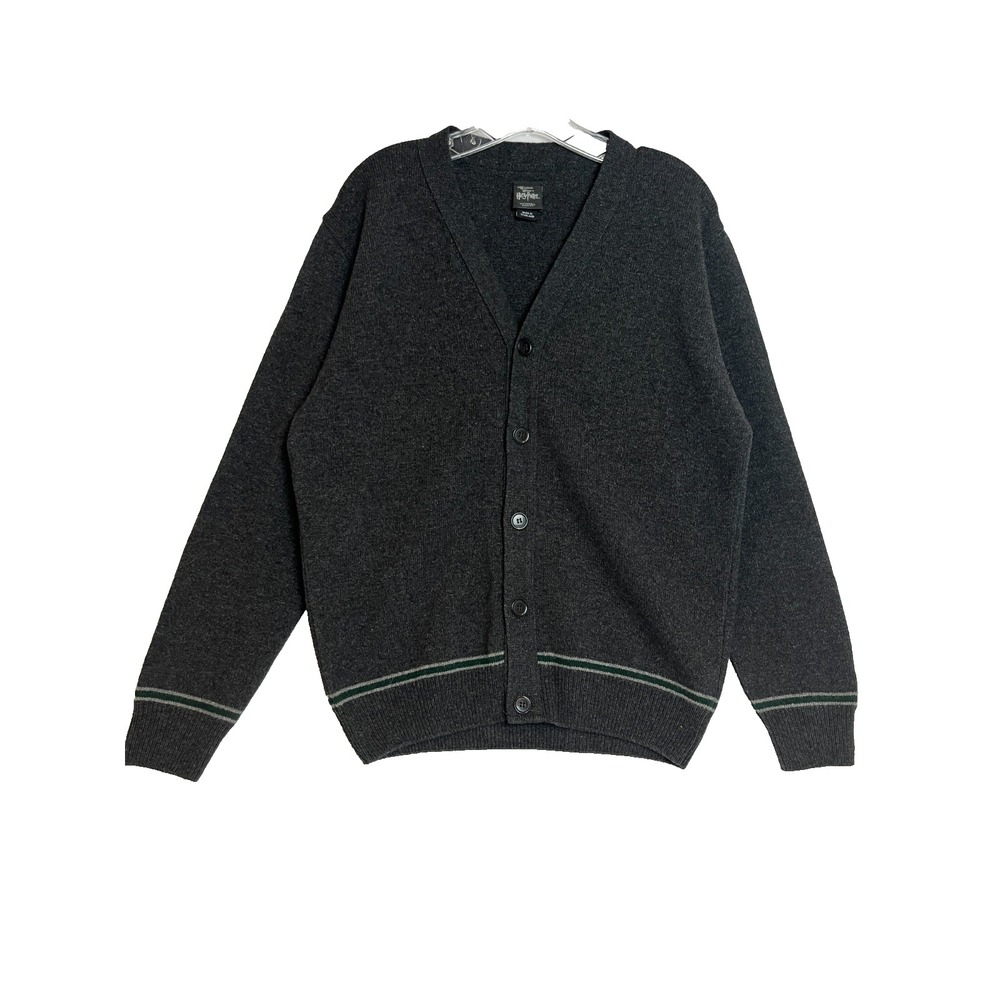 Harry Potter Slytherin Cardigan Mens L Wool Made in Scotland Universal Studios